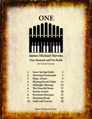ONE Organ Book - One Manual/No Pedal Solos