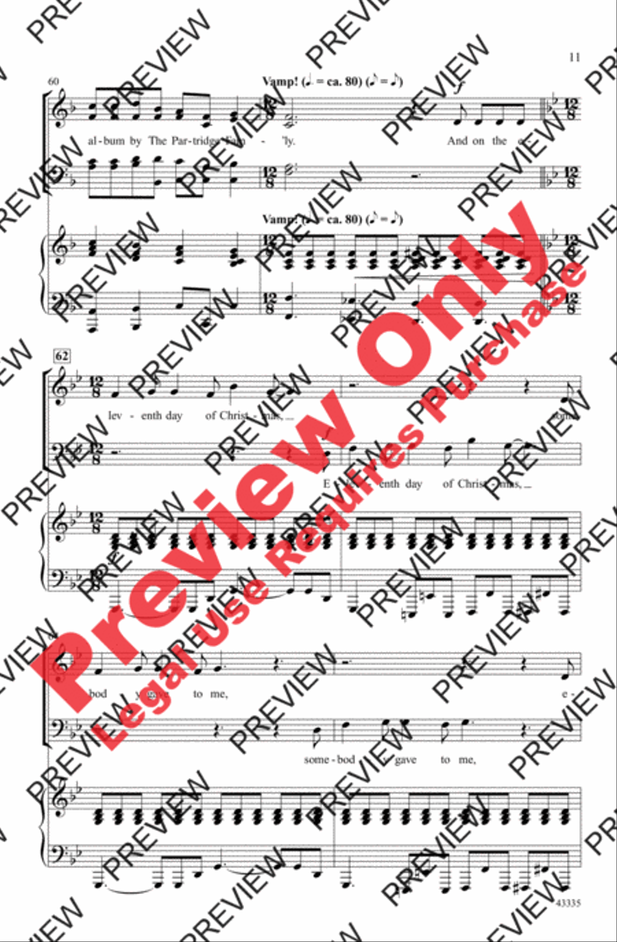 The Twelve Days of a Regifted Christmas 4-Part scores gallery preview page 26