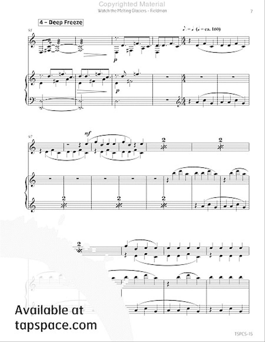 Watch the Melting Glaciers Piano Accompaniment scores gallery preview page 12