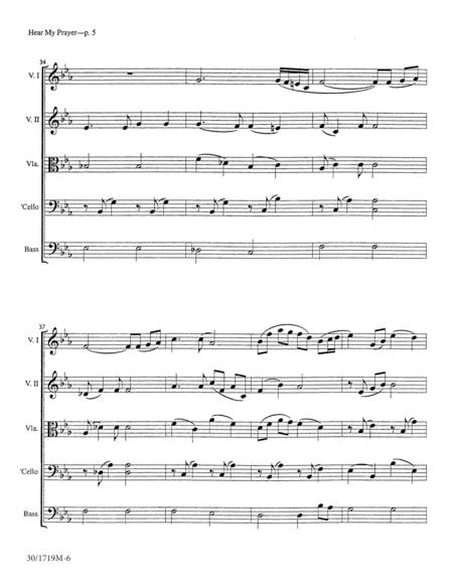 Hear My Prayer, O Lord!- String Score and Parts image number null
