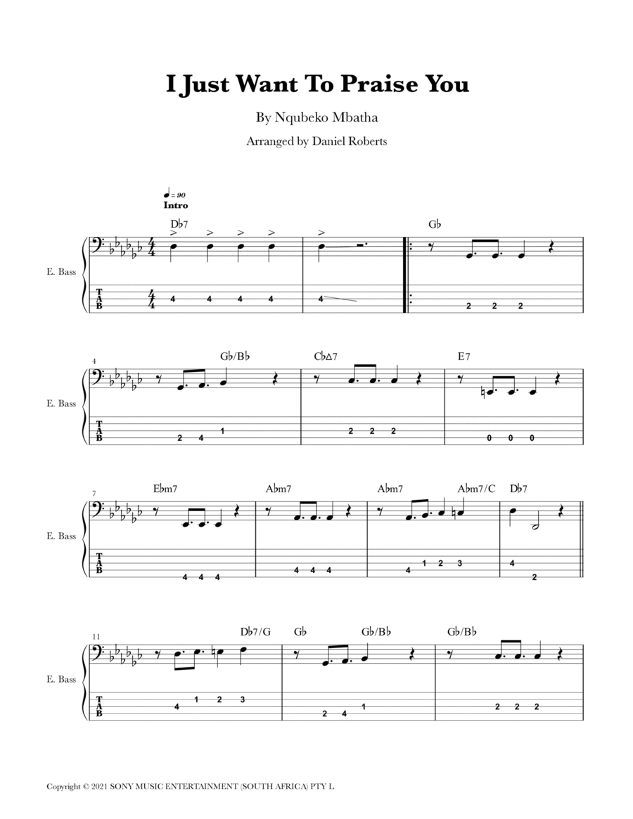 I Just Want To Praise You Classical Guitar scores gallery preview page 1