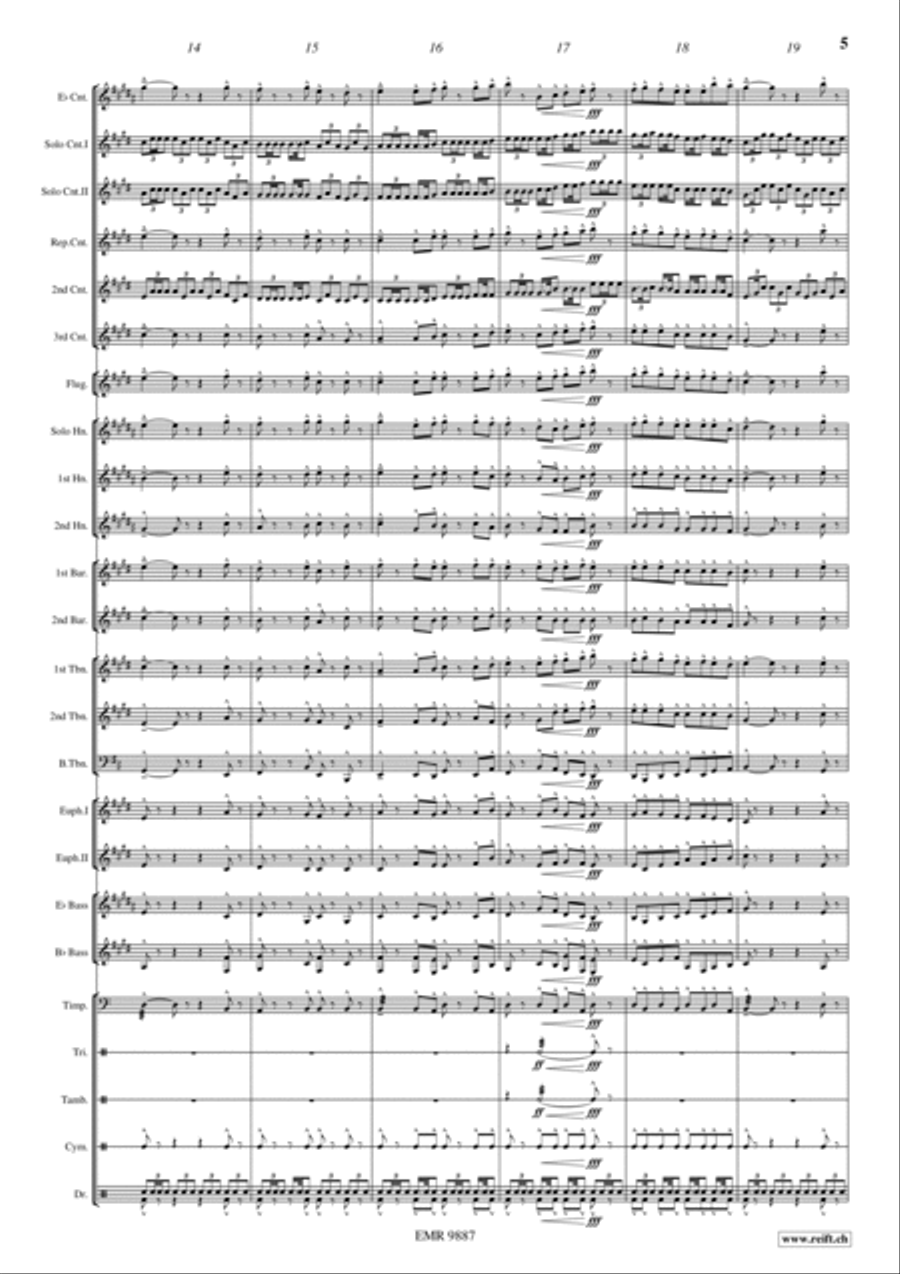 Finale from Symphony No. 1 Brass Band scores gallery preview page 5