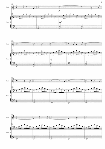 O Holy Night - Easy instrumental duet (Violin and Piano) - Score in C