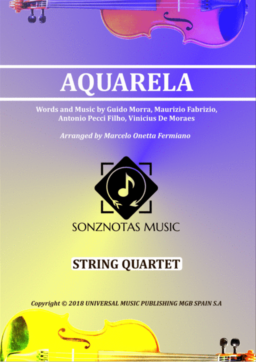 Aquarela-toquinho String Quartet scores gallery preview page 1