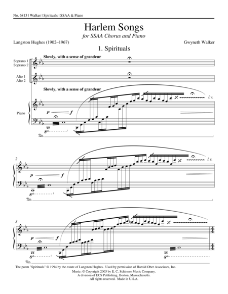Spirituals (No. 1 from  Harlem Songs )