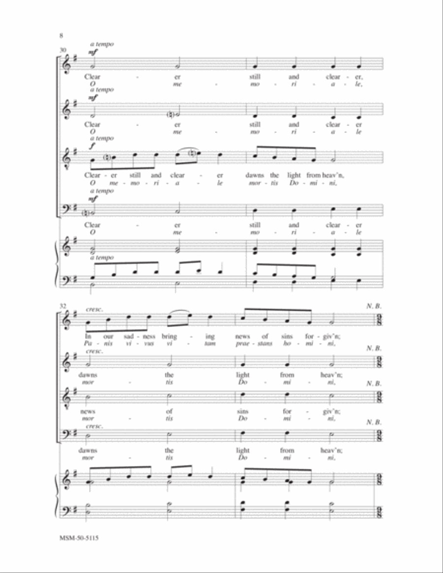 O Savior, Blessed Savior (Adoro te devote) 4-Part scores gallery preview page 6