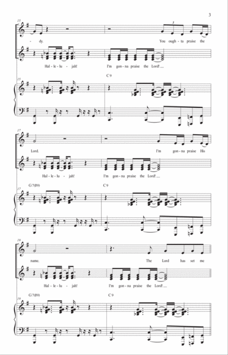 Hallelujah Praise the Lord 3-Part scores gallery preview page 4