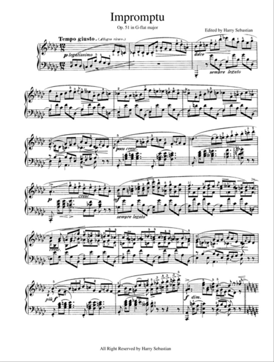 Chopin- Impromptu No 3 Op. 51 in G-flat major Piano Solo scores gallery preview page 2