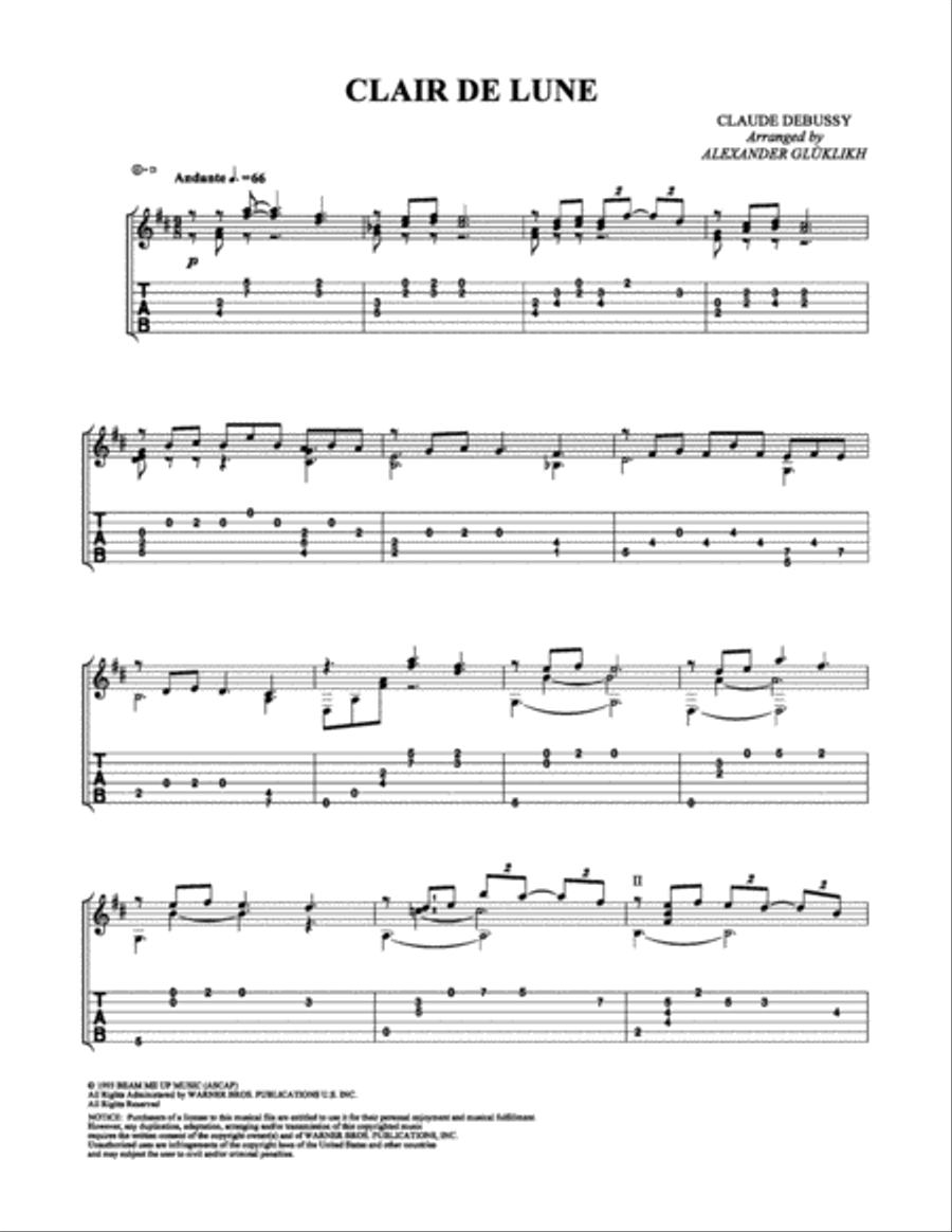 Debussy guitar discount