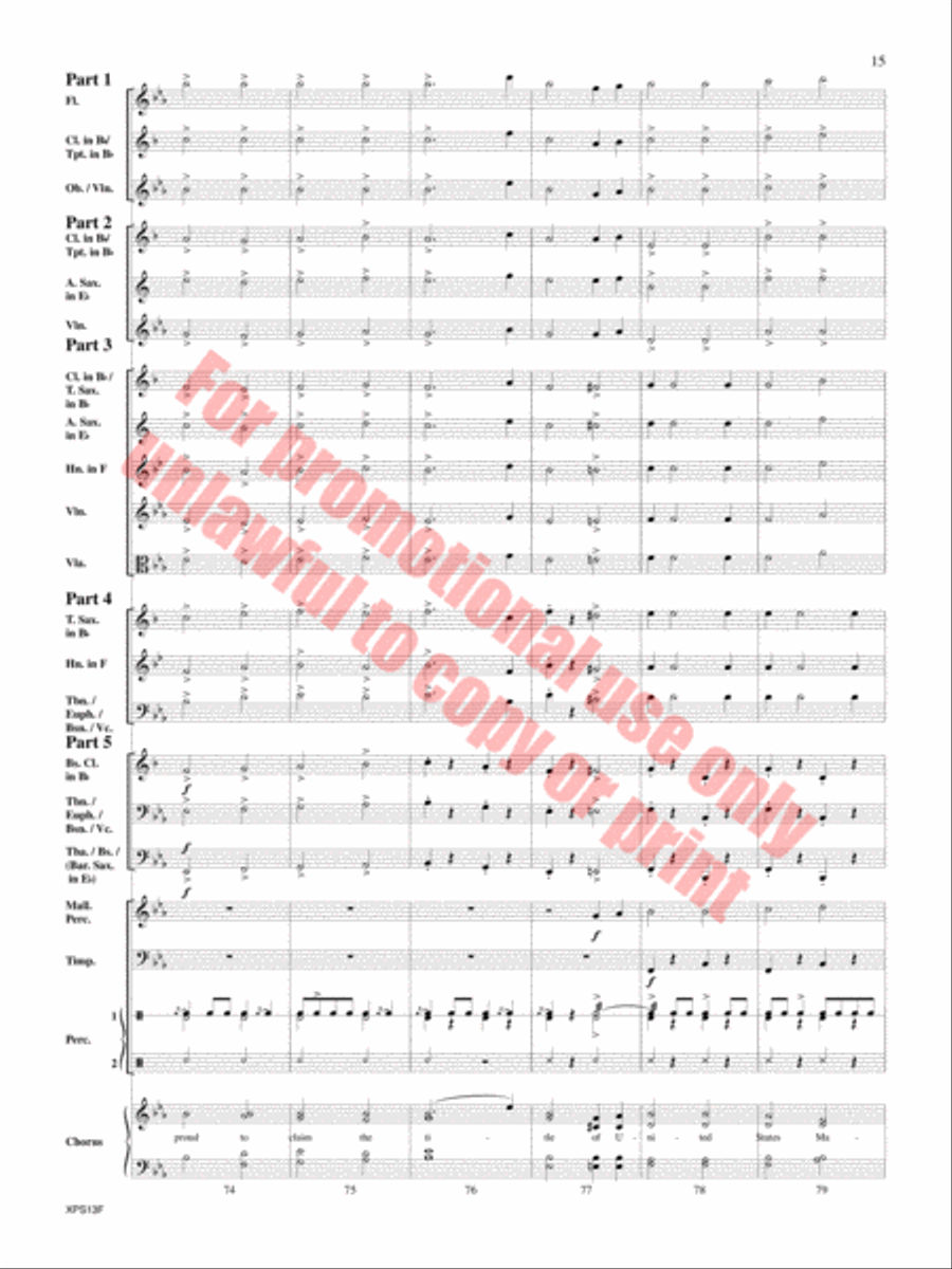 Armed Forces The Pride of America! Concert Band scores gallery preview page 16