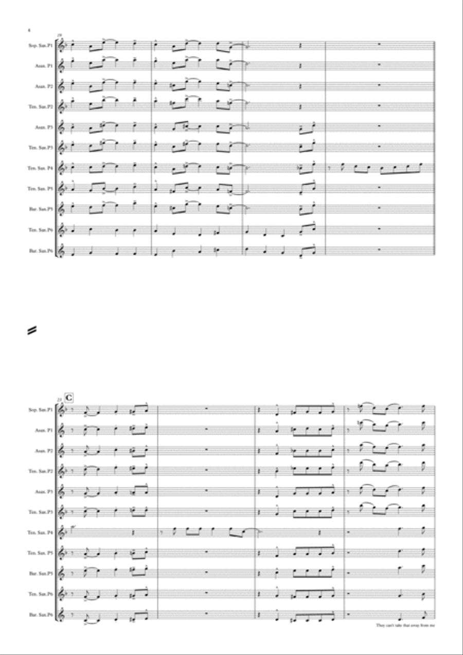 They Can't Take That Away From Me Woodwind Quintet scores gallery preview page 4