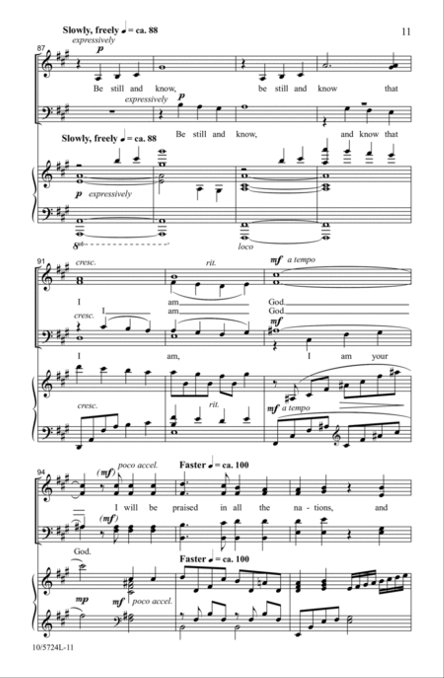Psalm 46 Psalm 46 4-Part scores gallery preview page 11