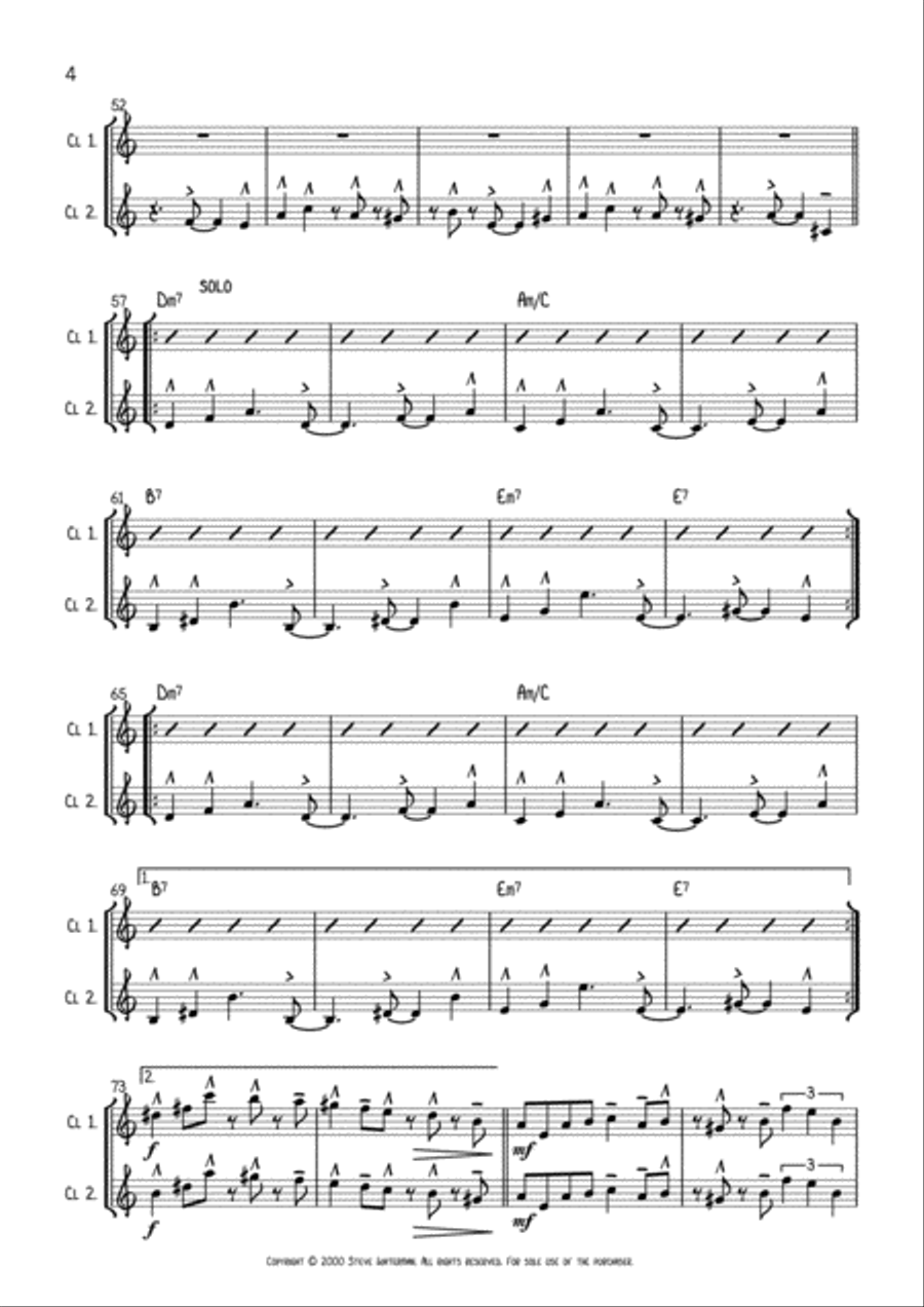 Songo For Mia Clarinet Duet Clarinet Duet scores gallery preview page 4