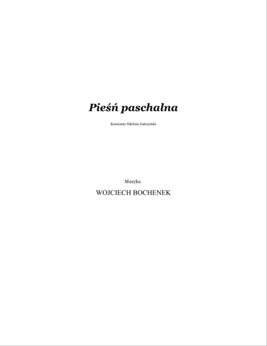 Pieśń paschalna (Oratorium na Wielki Post) Chamber Orchestra scores gallery preview page 2