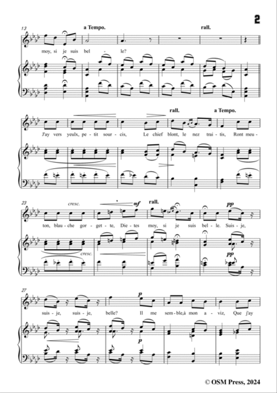 B. Godard-Suis-je belle?in A flat Major,Op.24 No.1 Voice scores gallery preview page 3