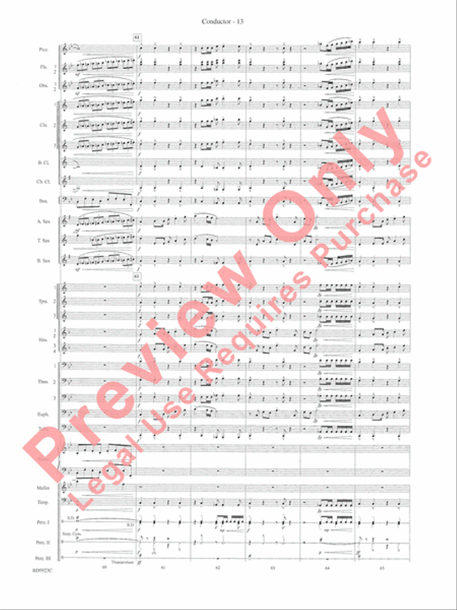 The Winds of Poseidon (from The Odyssey (Symphony No. 2)) Concert Band scores gallery preview page 17
