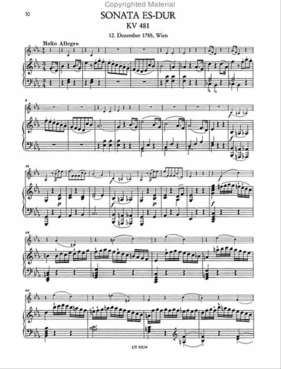 Sonatas for Piano and Violin, Vol. 3 Violin Solo scores gallery preview page 3