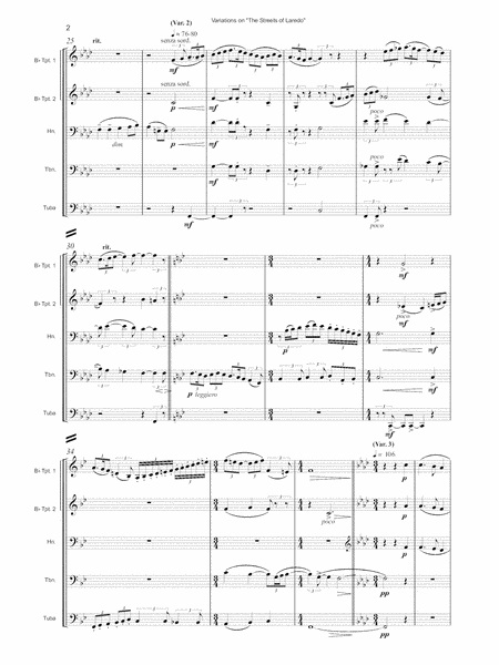 [Van de Vate] Brass Quintet No. 2