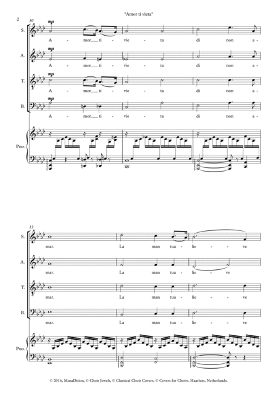 Amor ti vieta 4-Part scores gallery preview page 4