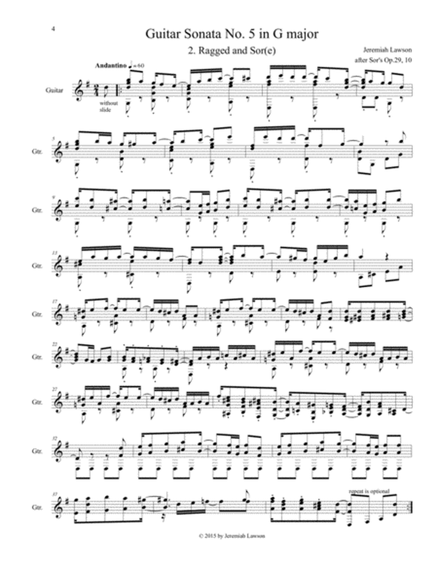 Guitar Sonata No. 5 in G major (open G tuning)