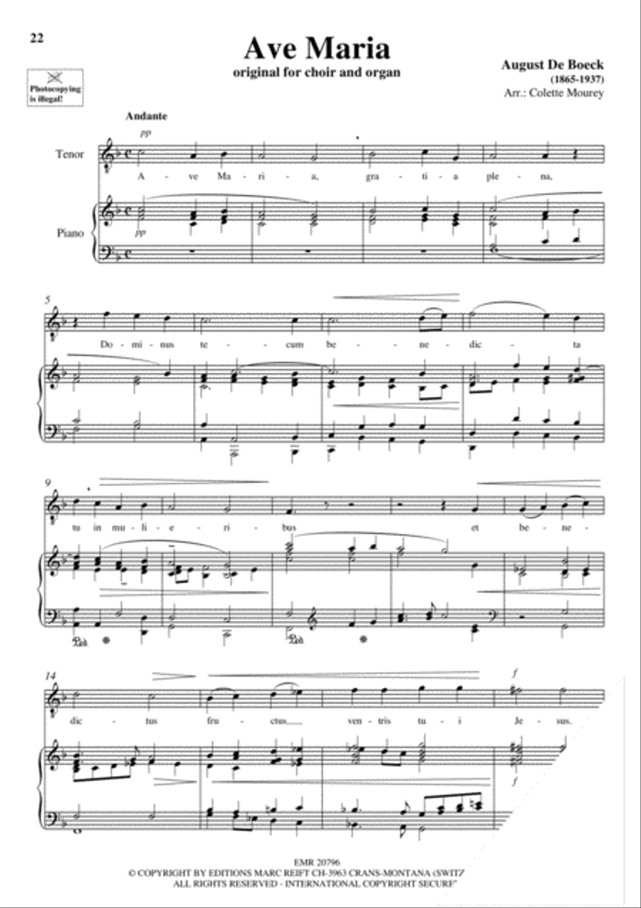 100 Ave Maria Volume 1 100 Ave Maria Volume 1 Tenor Voice scores gallery preview page 9