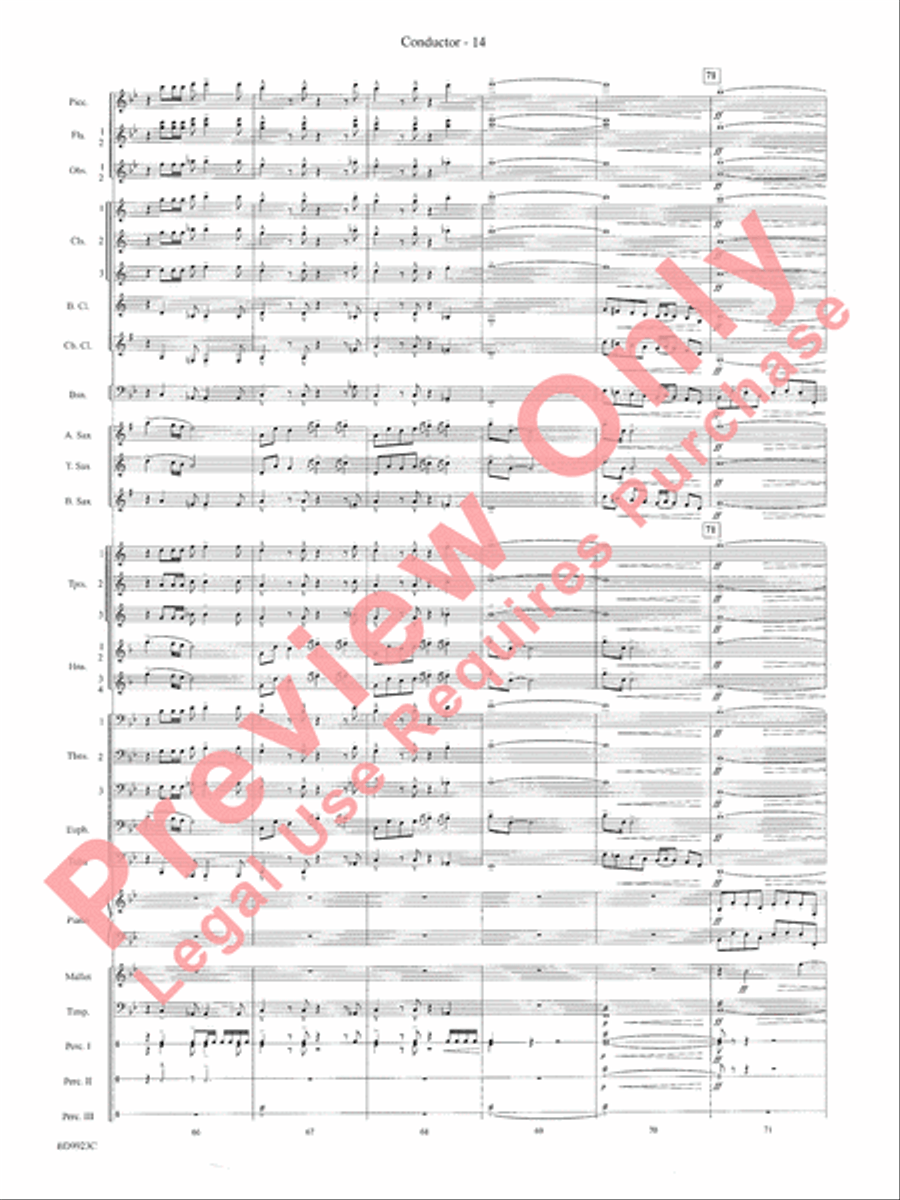 The Winds of Poseidon (from The Odyssey (Symphony No. 2)) Concert Band scores gallery preview page 18