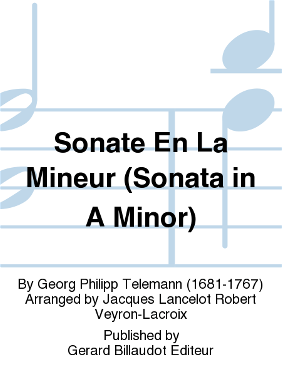 Sonate En La Mineur Chamber Music scores gallery preview page 1