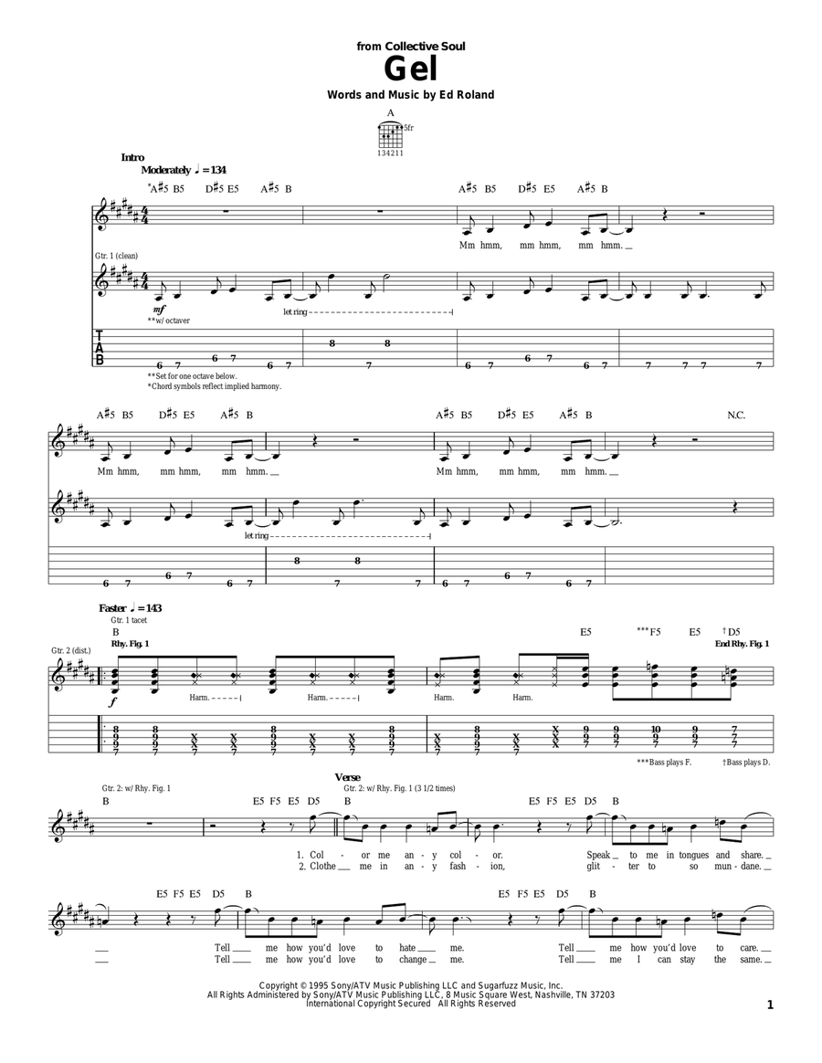Gel Acoustic Guitar scores gallery preview page 1