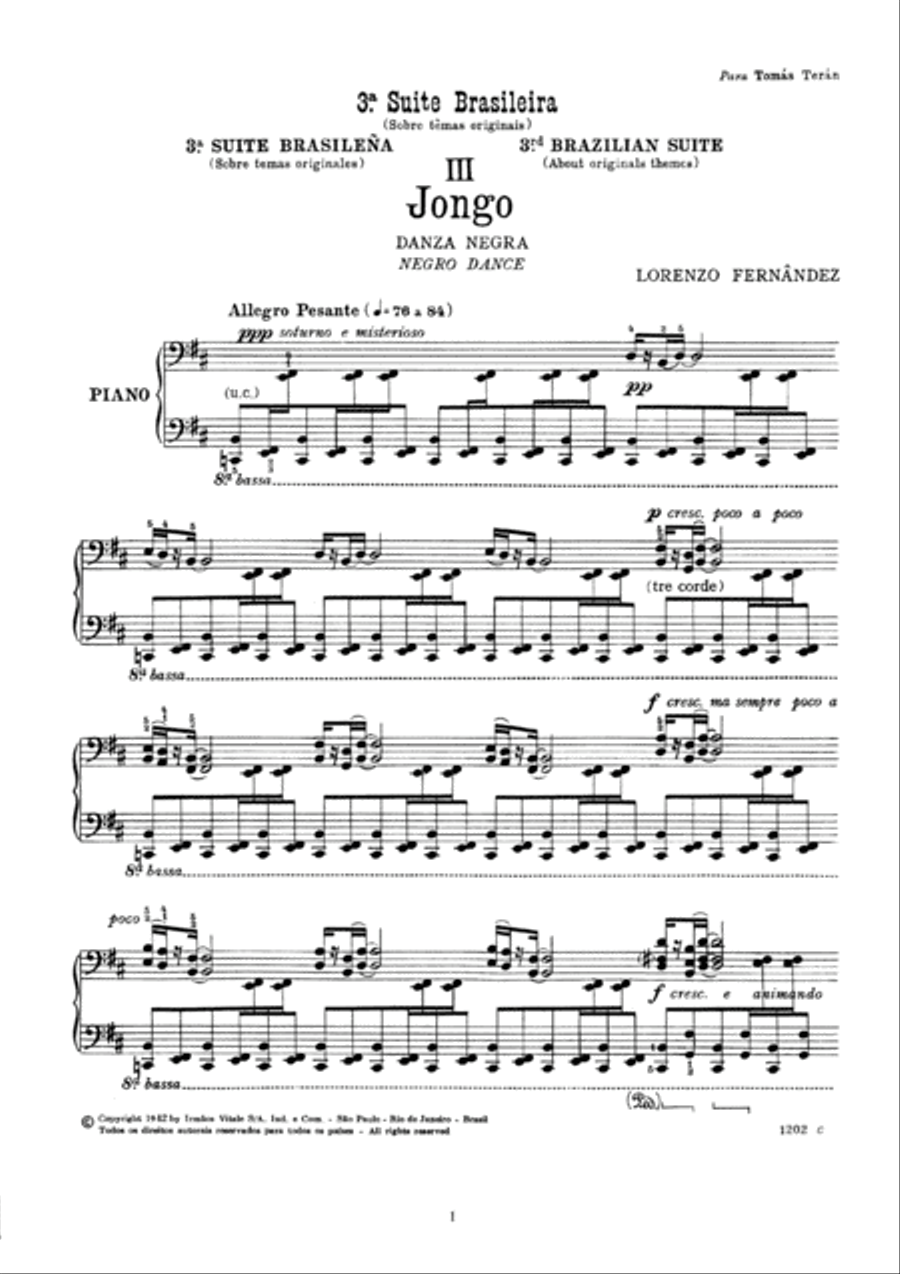 Suite brasileira n.3/3 - Jongo Piano Solo scores gallery preview page 3