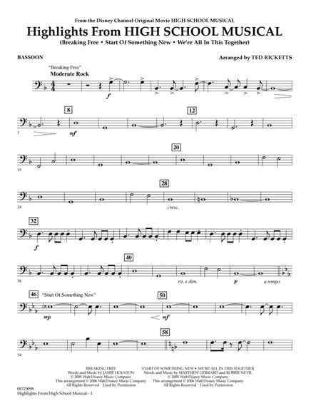 Highlights From "High School Musical" - Bassoon