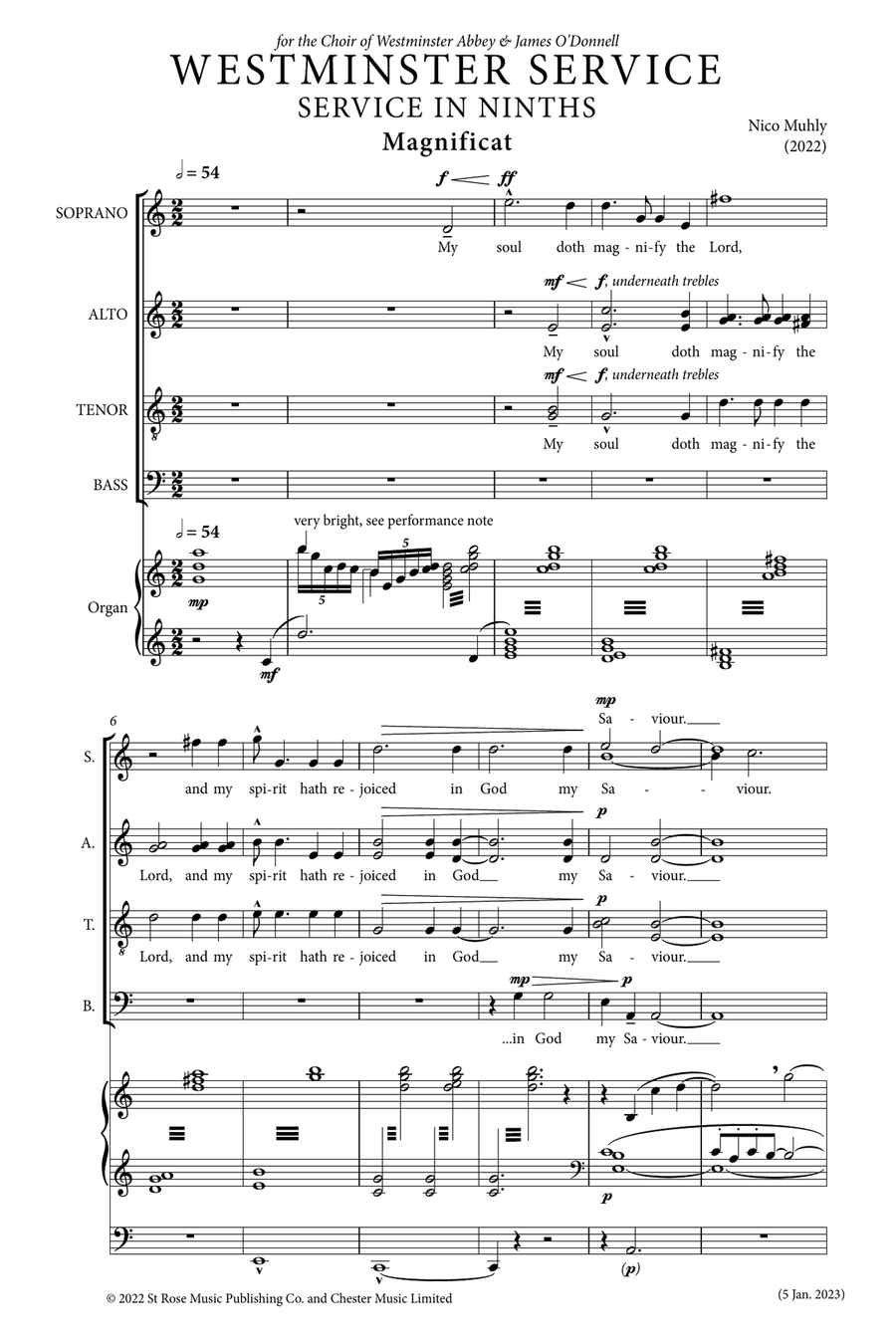 Westminster Service Westminster Service 4-Part scores gallery preview page 1