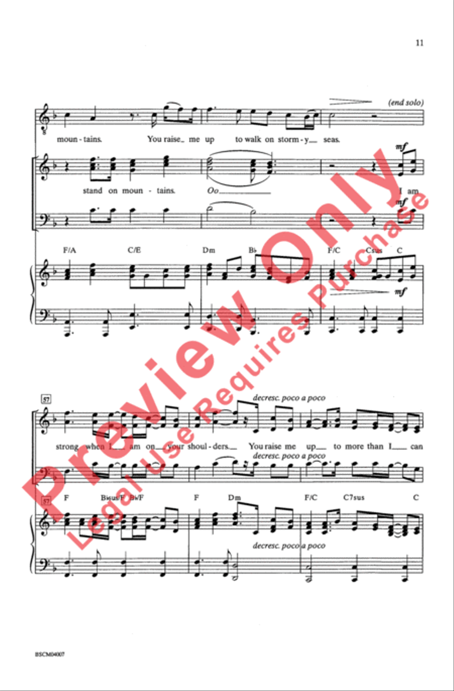 You Raise Me Up 3-Part scores gallery preview page 10