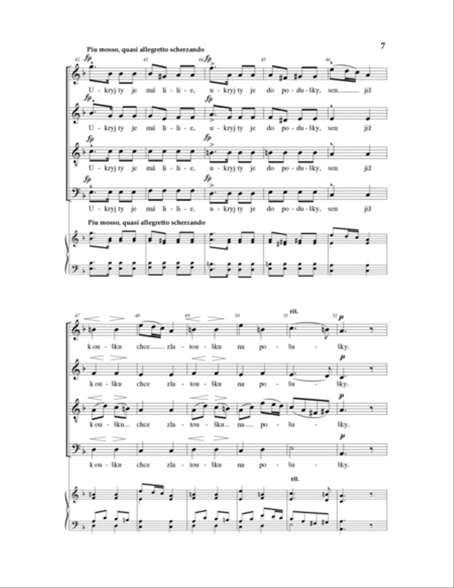 Ukolebavka (Lullaby) Ukolebavka (Lullaby) 4-Part scores gallery preview page 5