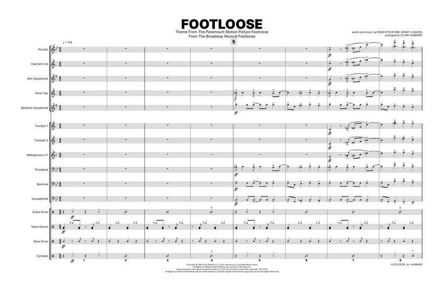 Footloose Footloose Marching Band scores gallery preview page 1
