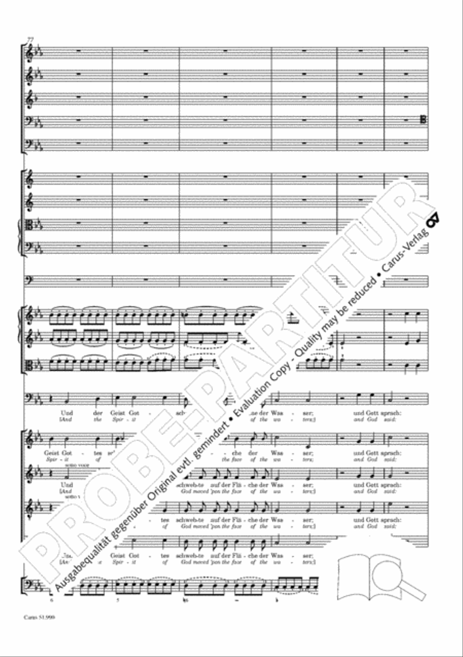The Creation (Die Schopfung) 4-Part scores gallery preview page 33