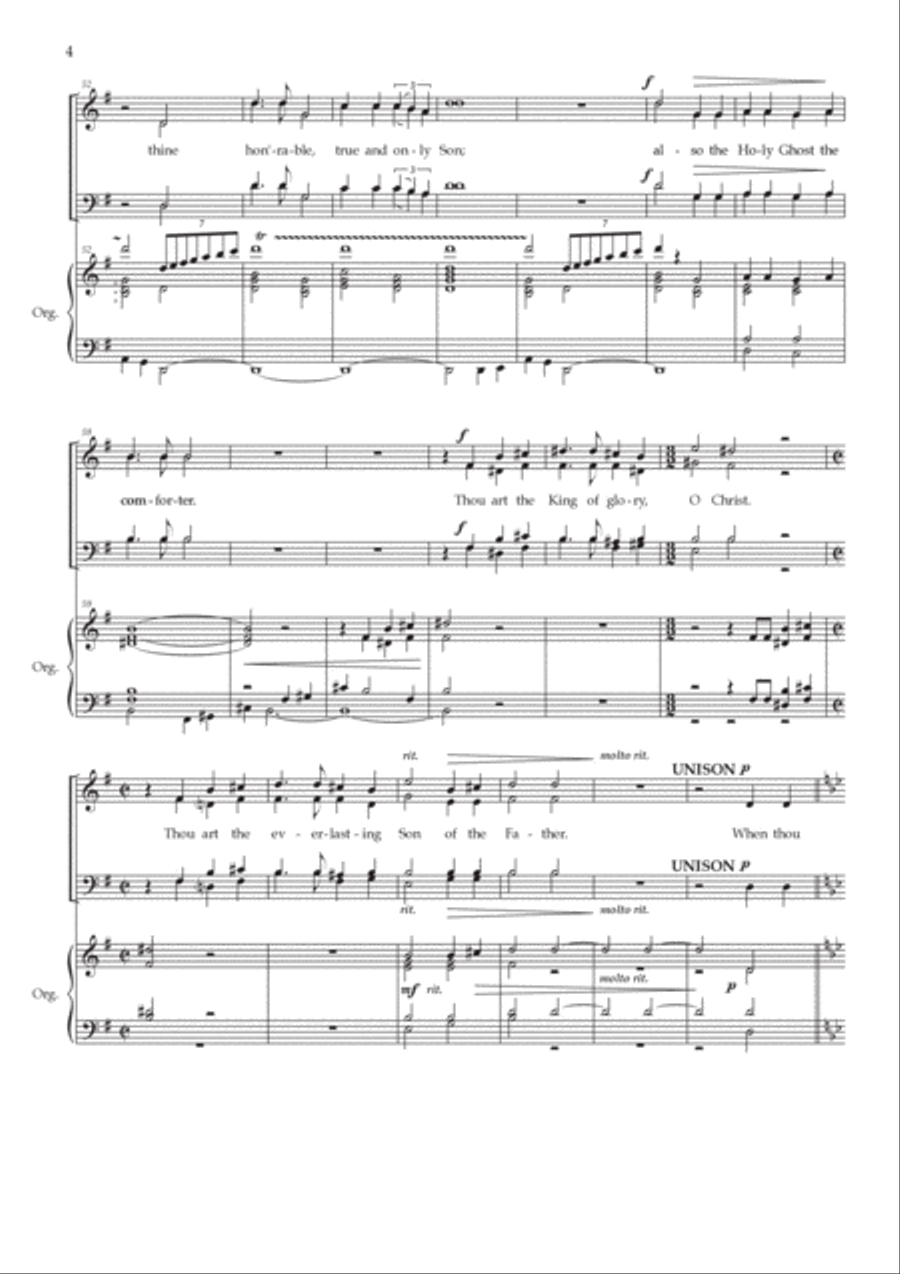 Te Deum in G Divisi scores gallery preview page 4