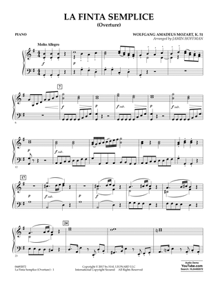 La Finta Semplice (Overture) - Piano