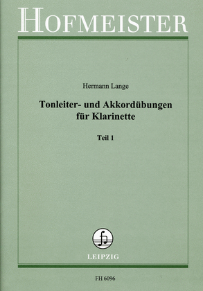 Book cover for Tonleiter- und Akkordubungen fur Klarinette, Teil 1