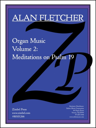 Book cover for Organ Music, Vol. 2: Meditations on Psalm 19