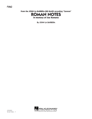 Book cover for Roman Notes - Piano