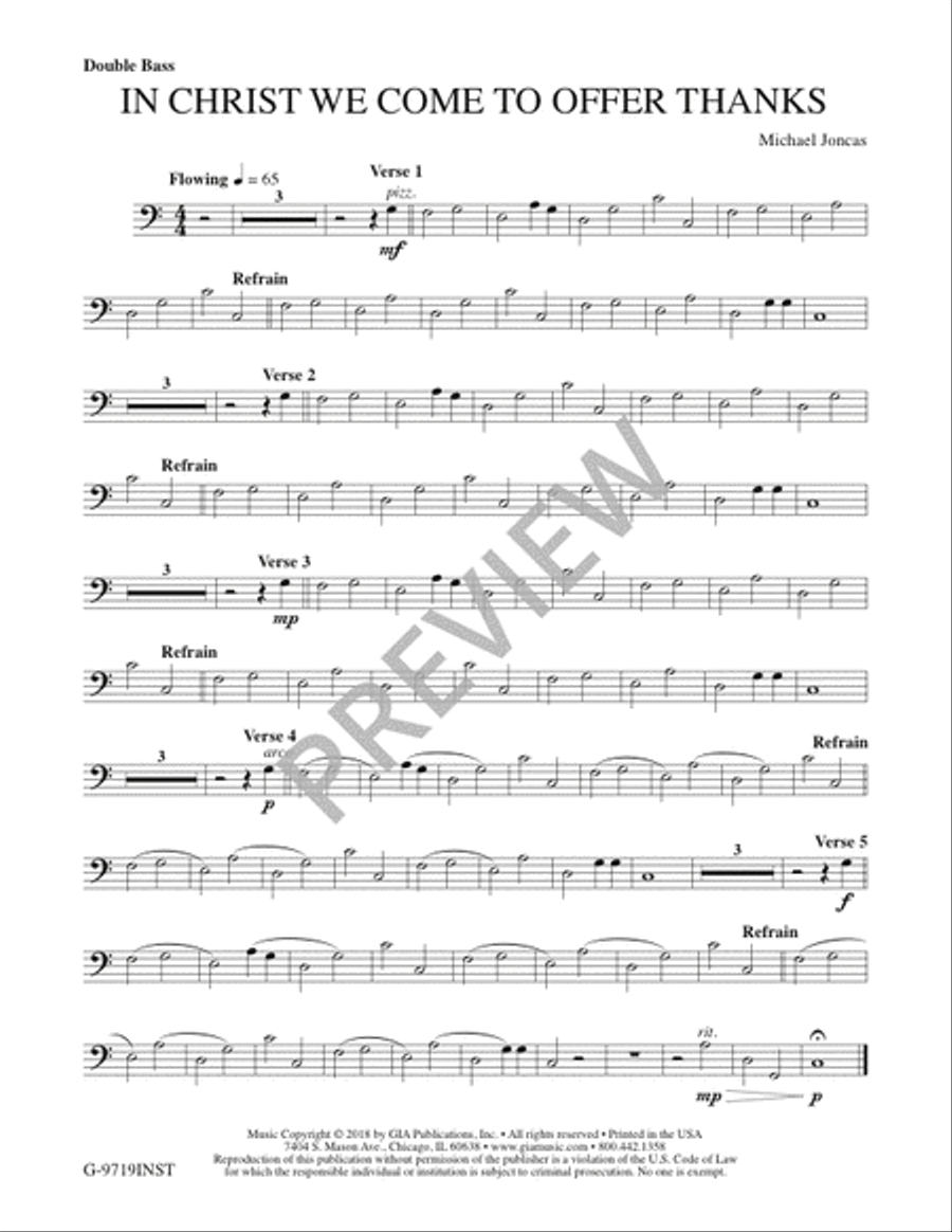 In Christ We Come to Offer Thanks - Instrument edition In Christ We Come to Offer Thanks - Instrument edition Flute scores gallery preview page 8