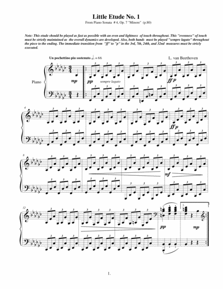 BEETHOVEN - 22 "Little Etudes" (Intermediate Piano Exercises) image number null