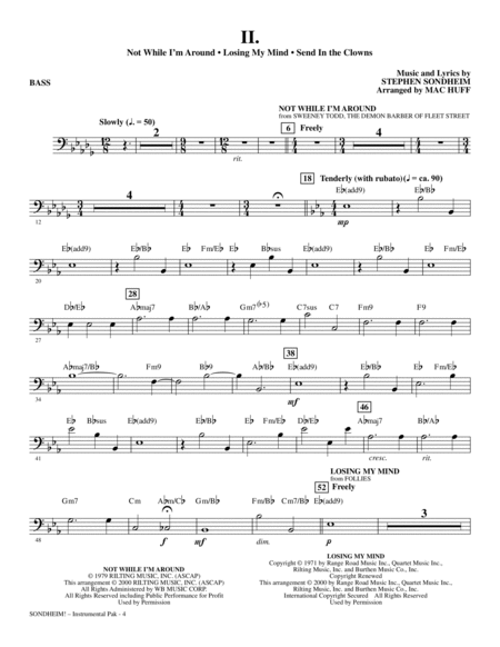 Sondheim! A Choral Celebration (Medley) (arr. Mac Huff) - Bass
