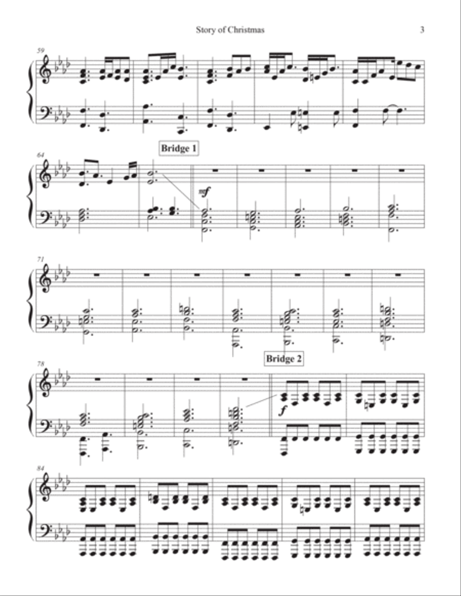 Story of Christmas Story of Christmas Piano Solo scores gallery preview page 3