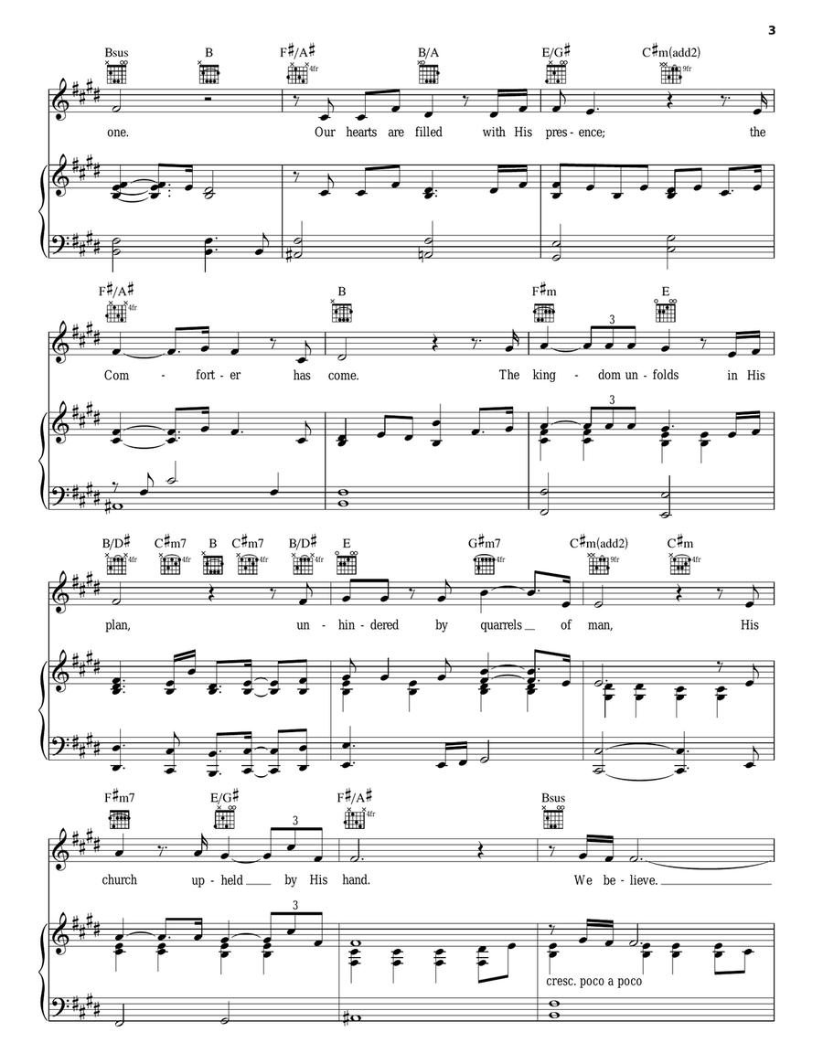 We Believe Piano, Vocal, Guitar scores gallery preview page 3