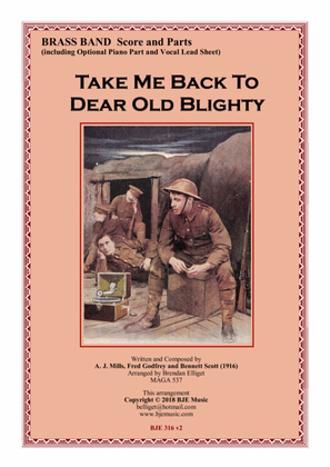Book cover for Take Me Back To Dear Old Blighty - BRASS BAND Score and Parts PDF