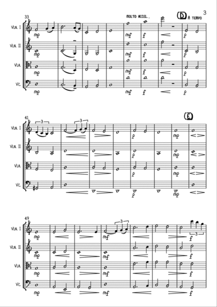 Balcony Scene String Quartet scores gallery preview page 3