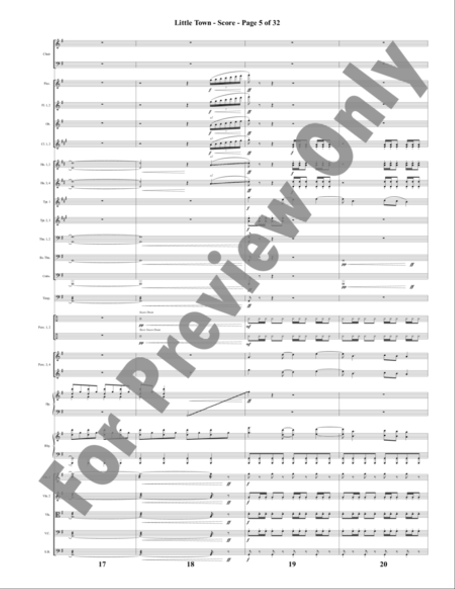 Little Town - Orchestration Little Town - Orchestration Choir scores gallery preview page 6