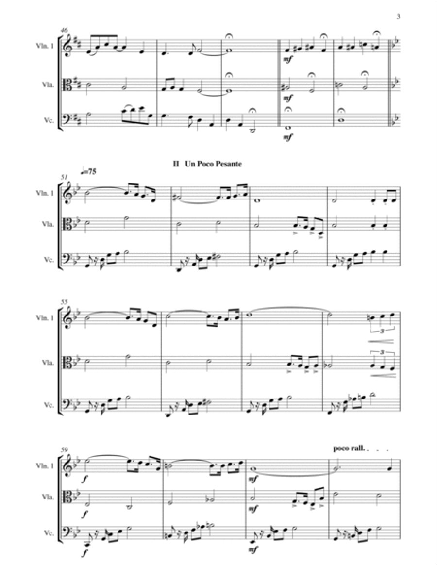 Soliloquy For String Trio String Trio scores gallery preview page 3