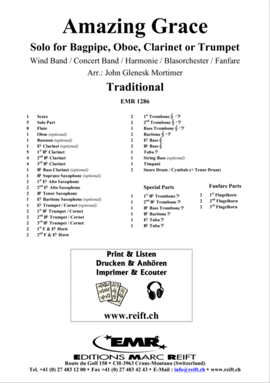 Amazing Grace Concert Band scores gallery preview page 2